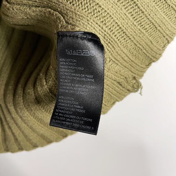 Urban Outfitters Womens Small Olive Green Lou Mock Neck Pullover Sweater Cotton - Picture 8 of 11